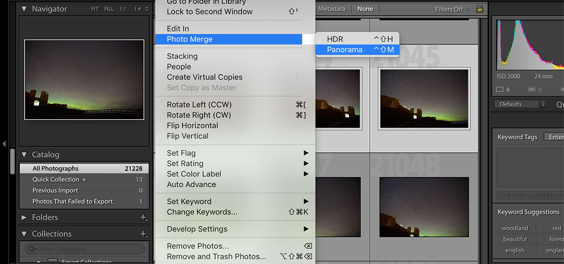 How to Merge Photos and Create a Panorama in Lightroom Nature TTL