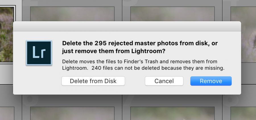 delete en masse lightroom