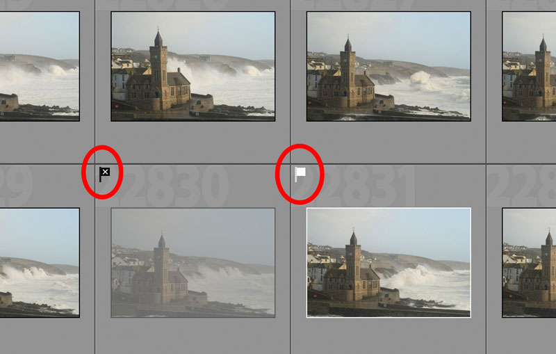 how to flag photos in lightroom