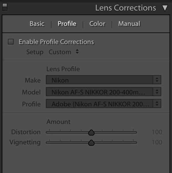 lens profiles lightroom