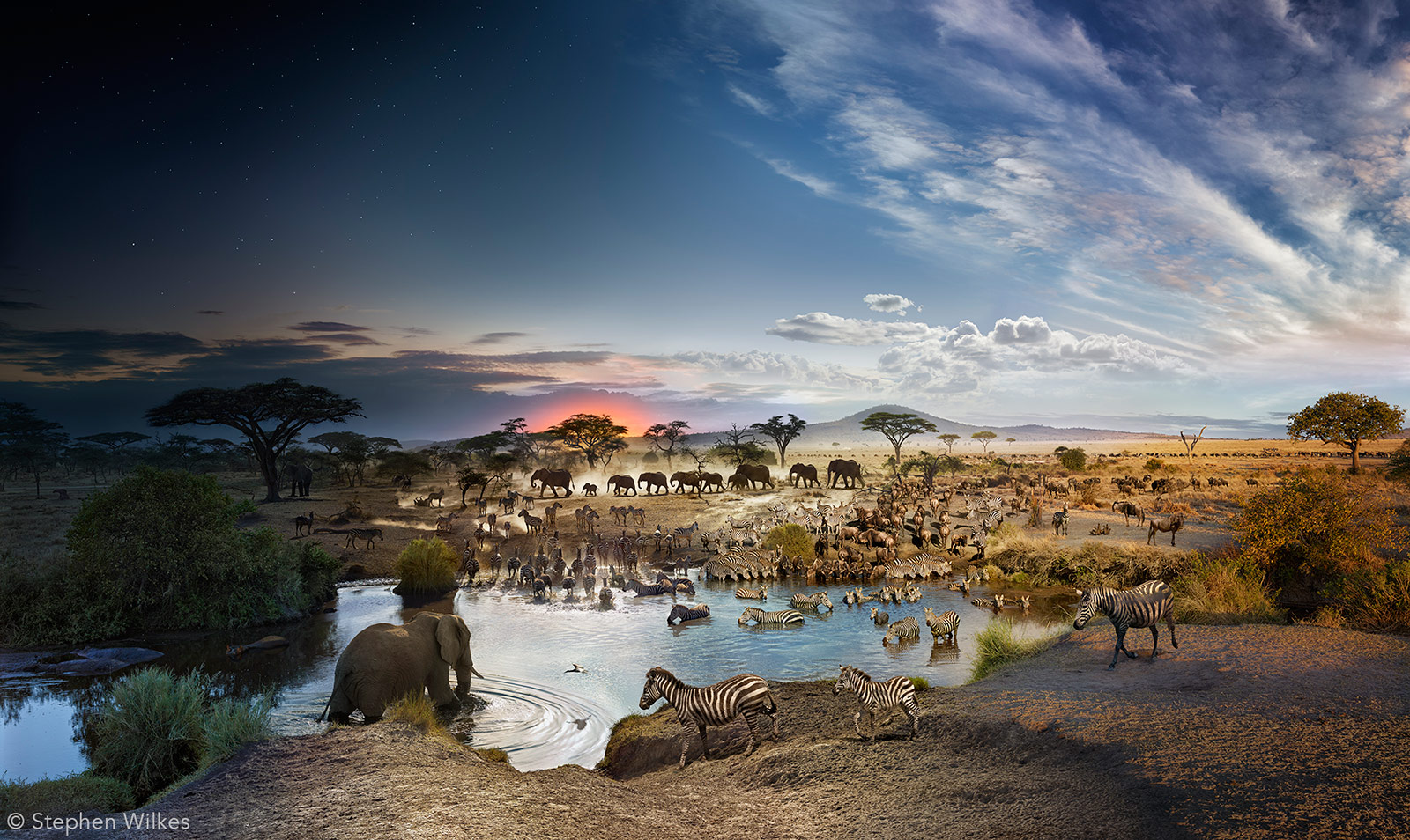 Serengeti National Park, Tanzania, Day to Night 2015