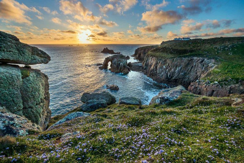 Land's End, Sunset, Cornwall, UK