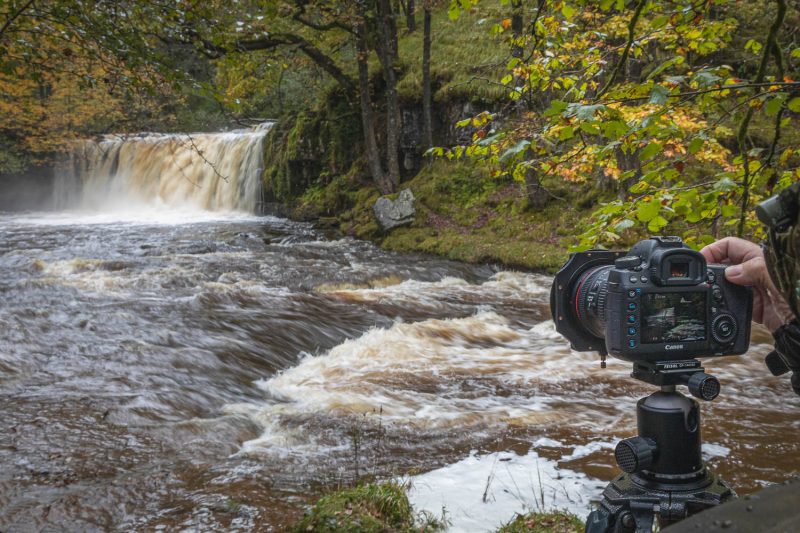 Photographing a waterfall