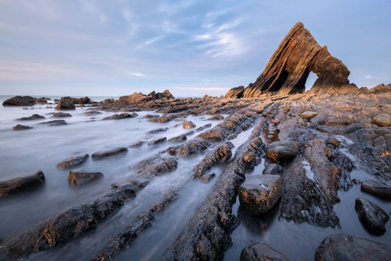 Landscape of Blackchurch Rock in Devon