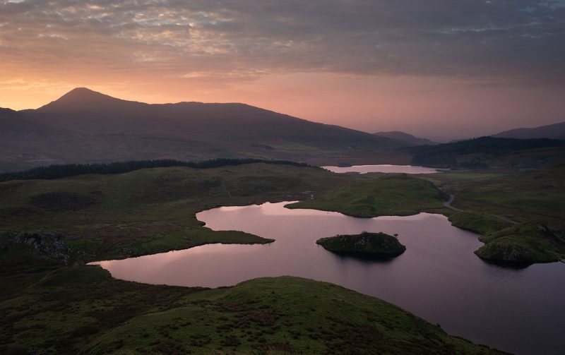 sunset snowdonia